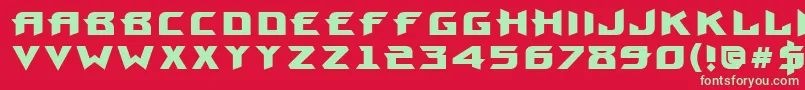 ProunbcttBold Font – Green Fonts on Red Background