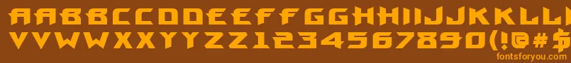 ProunbcttBold Font – Orange Fonts on Brown Background