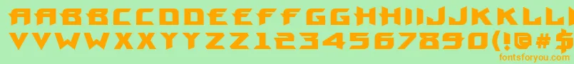 ProunbcttBold Font – Orange Fonts on Green Background