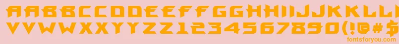 ProunbcttBold-fontti – oranssit fontit vaaleanpunaisella taustalla