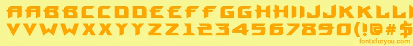 ProunbcttBold Font – Orange Fonts on Yellow Background