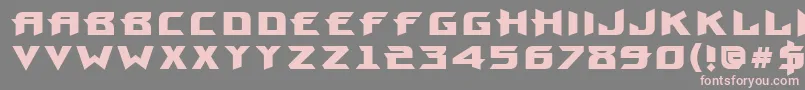 フォントProunbcttBold – 灰色の背景にピンクのフォント