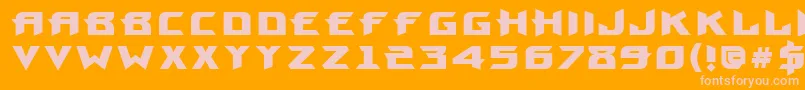 ProunbcttBold Font – Pink Fonts on Orange Background