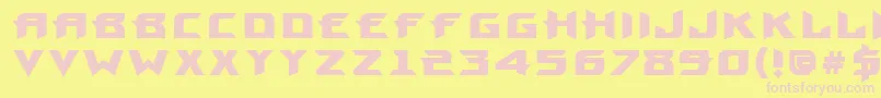 ProunbcttBold Font – Pink Fonts on Yellow Background