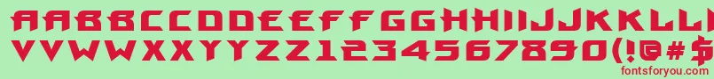 ProunbcttBold Font – Red Fonts on Green Background