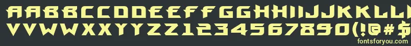 ProunbcttBold Font – Yellow Fonts on Black Background