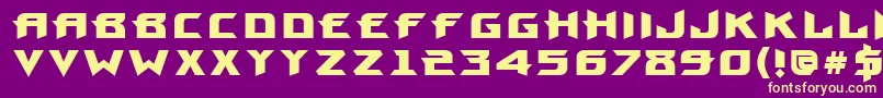 ProunbcttBold Font – Yellow Fonts on Purple Background