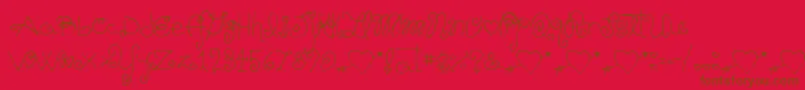 Schnookums Font – Brown Fonts on Red Background