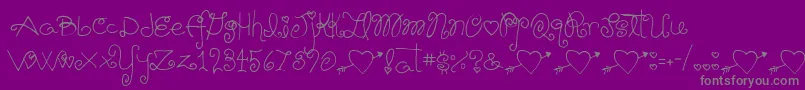 Schnookums Font – Gray Fonts on Purple Background