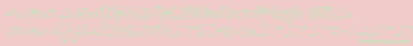 Schnookums Font – Green Fonts on Pink Background
