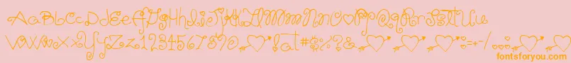 Schnookums Font – Orange Fonts on Pink Background
