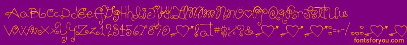 Schnookums Font – Orange Fonts on Purple Background