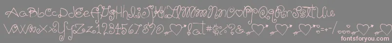 Schnookums Font – Pink Fonts on Gray Background