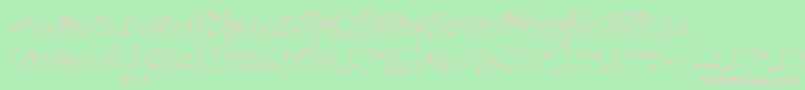 Schnookums Font – Pink Fonts on Green Background
