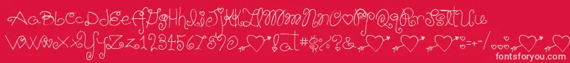 Schnookums Font – Pink Fonts on Red Background