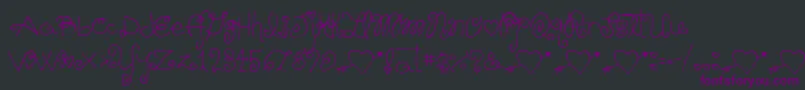 Schnookums Font – Purple Fonts on Black Background
