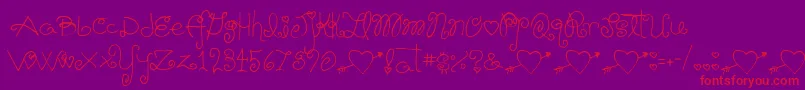 Schnookums Font – Red Fonts on Purple Background