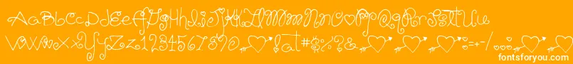 Schnookums Font – White Fonts on Orange Background