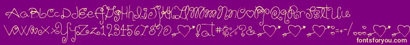 Schnookums Font – Yellow Fonts on Purple Background