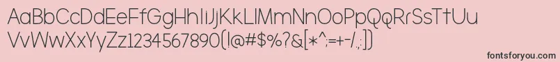 フォントTheBrooklyn – ピンクの背景に黒い文字
