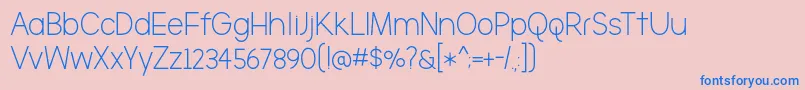 フォントTheBrooklyn – ピンクの背景に青い文字