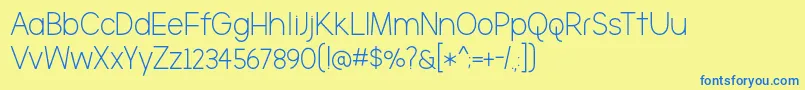 TheBrooklyn Font – Blue Fonts on Yellow Background