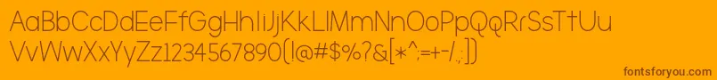 Weitere Informationen zur TheBrooklyn-Schriftart TheBrooklyn-Schriftart – Braune Schriften auf orangefarbenem Hintergrund
