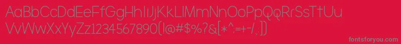 TheBrooklyn Font – Gray Fonts on Red Background