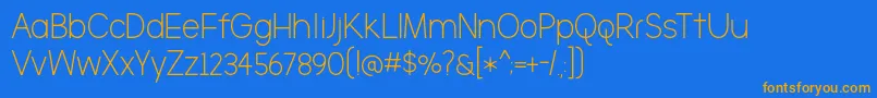 TheBrooklyn Font – Orange Fonts on Blue Background