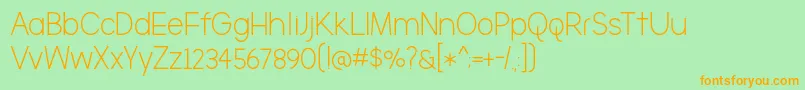 TheBrooklyn Font – Orange Fonts on Green Background