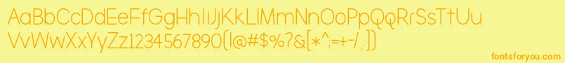 TheBrooklyn Font – Orange Fonts on Yellow Background