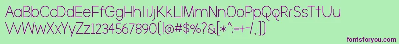 TheBrooklyn Font – Purple Fonts on Green Background
