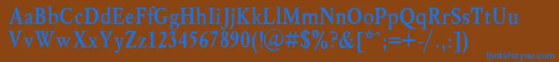 Myslnbol Font – Blue Fonts on Brown Background