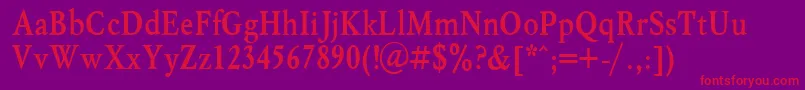Myslnbol Font – Red Fonts on Purple Background