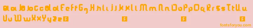 Theasanti Font – Orange Fonts on Pink Background