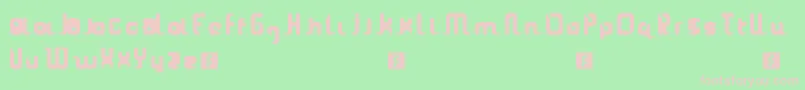 Theasanti Font – Pink Fonts on Green Background