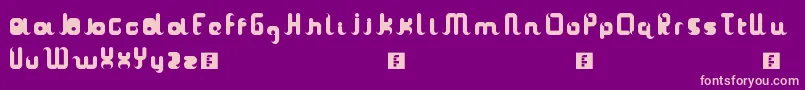 Theasanti Font – Pink Fonts on Purple Background