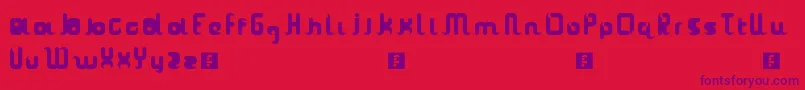 Theasanti Font – Purple Fonts on Red Background