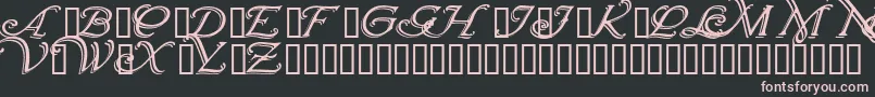 Wrenninitialsshadowed Font – Pink Fonts on Black Background