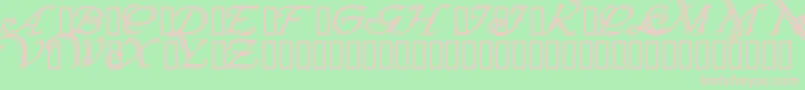 Wrenninitialsshadowed Font – Pink Fonts on Green Background