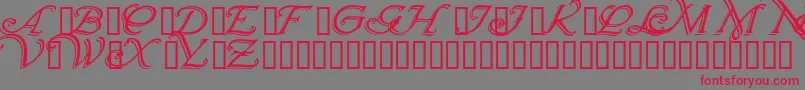 Wrenninitialsshadowed Font – Red Fonts on Gray Background