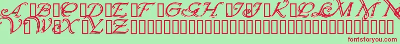 Wrenninitialsshadowed Font – Red Fonts on Green Background