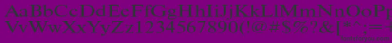 Czcionka Timeset110 – czarne czcionki na fioletowym tle