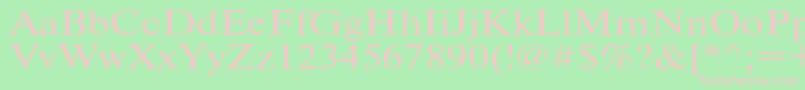 Timeset110 Font – Pink Fonts on Green Background