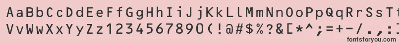 OcrB10pitchbt Font – Black Fonts on Pink Background