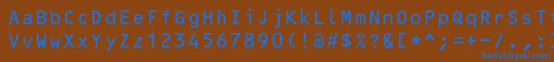 OcrB10pitchbt Font – Blue Fonts on Brown Background