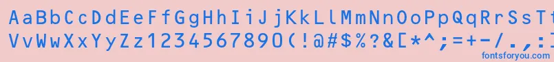 OcrB10pitchbt Font – Blue Fonts on Pink Background