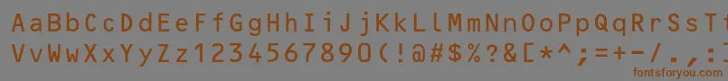 OcrB10pitchbt Font – Brown Fonts on Gray Background