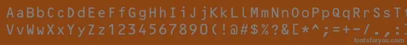 OcrB10pitchbt Font – Gray Fonts on Brown Background