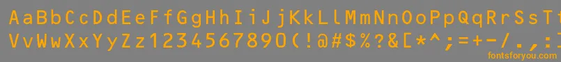OcrB10pitchbt Font – Orange Fonts on Gray Background